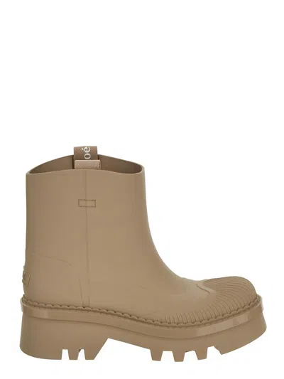 Chloé Raina Rain Boots In Beige