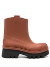 Chloé Tan Raina Boots In Brown