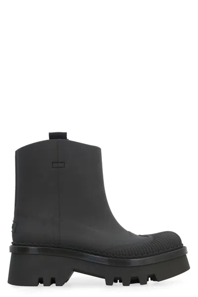 Chloé Raina Rubber Rain Boots In Black