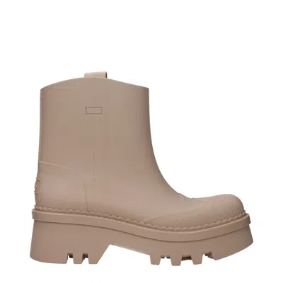 Chloé Raina Women's Rubber Boots Pink/beige In Neutral