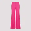 Chloé Wool Flared Pants In Pink & Purple
