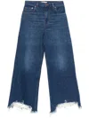 Chloé Cropped Wide-leg Jeans In Blue