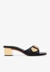 Chloé Rebecca 45 Leather Mule In Black
