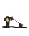 Chloé Rebecca Sandal Black Size 5.5 100% Bovine Leather In Black