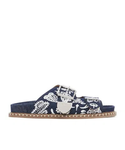 CHLOÉ REBECCA DENIM SANDALS