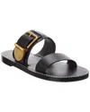 Chloé Leather Sandals With Open Toe And Buckle Detail In Black