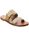 Chloé Rebecca Greige Suede Flats