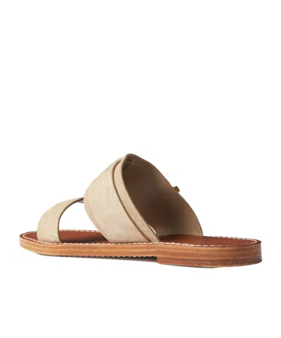 Chloé Rebecca Flat Sandals In Nude