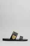 Chloé Leather Sandals With Open Toe And Buckle Detail In Black