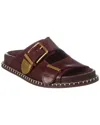 Shop Chloé Rebecca Leather Sandal In Red
