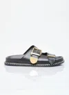 CHLOÉ REBECCA LEATHER SLIDES