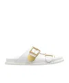 Chloé Rebecca Double-buckle Slides In White