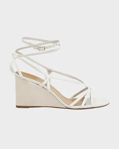 CHLOÉ REBECCA LEATHER STRAPPY WEDGE SANDALS