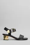 Chloé Rebecca Embellished Leather Sandals In Black