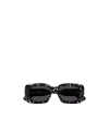 Chloé Rectangle-frame Logo Sunglasses In Black