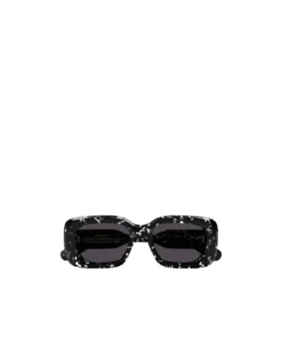 Chloé Rectangle-frame Logo Sunglasses In Black