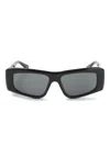 Chloé Rectangle-frame Sunglasses In Black