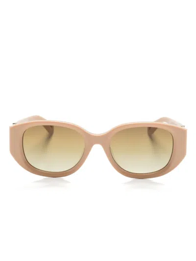Chloé Rectangle-frame Sunglasses In Brown