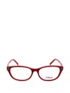 Chloé Rectangle-frame Glasses In Red