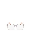 Chloé Rectangular Frame Logo Flat Mirror In Brown
