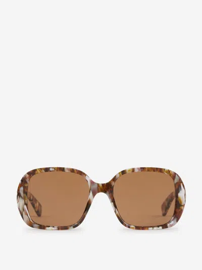 Chloé Rectangular Sunglasses In Recycled Acetate And Ecological Nylon Frame