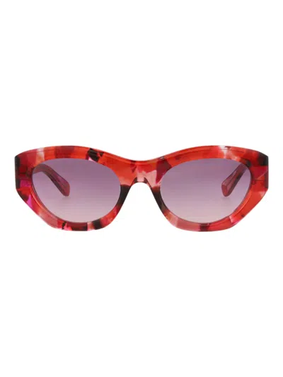 Chloé Cat Eye-frame Recycled Acetate Sunglasses In Red