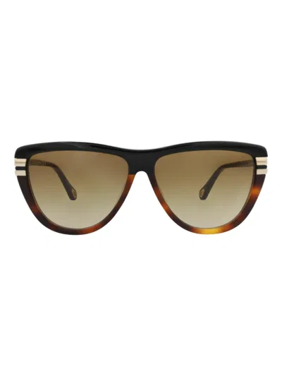Chloé Recycled Acetate Square Sunglasses For Women In Brown