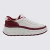 Chloé Round Toe Low-top Sneakers With Contrasting Sole In White