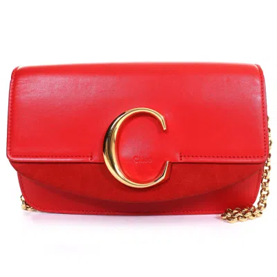 Pre-owned Chloé Red Color Leather Shoulder Bag ()