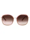Chloé Chloe Squared Sunglasses Ch0031 S 021 In Brown