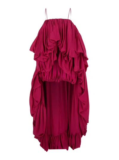 Chloé Sleeveless High-low Balloon Jumpsuit In Pink