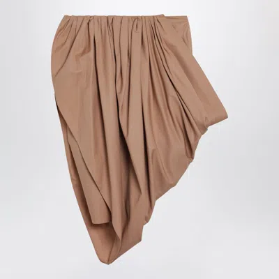 Chloé Reef Shell Cotton Wrap Skirt In Brown