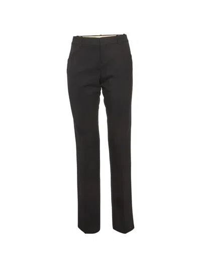 Pre-owned Chloé Regular-fit Trousers In Black