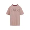 Chloé Petal Pink Recycled Cotton T-shirt In Pink