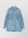 Chloé Relaxed Fit Jacket With Buttoned-cuff Sleeves