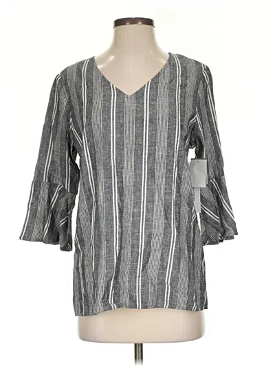 Pre-owned Chloe+rene 3/4 Sleeve Blouse In Gray