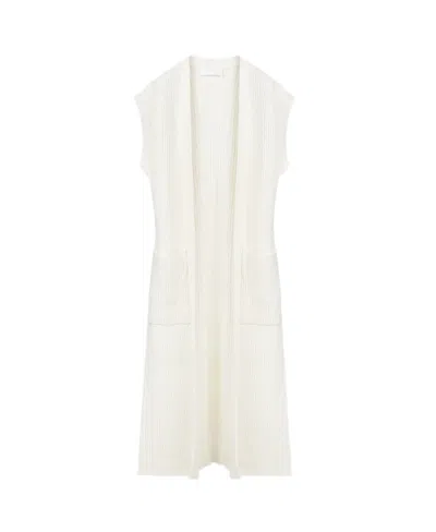 Chloé Rib Knitted Cardigan In White