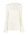 Chloé Embroidered Wool Jumper In White