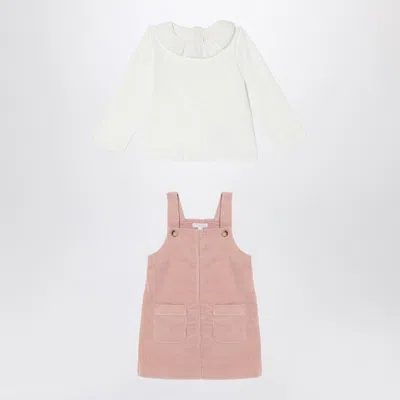 Chloé Ribbed Knit And Dress Ensemble In Pink