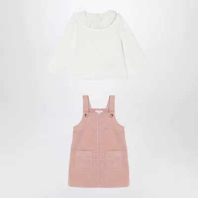 Chloé Ribbed Knit And Dress Ensemble In Pink