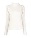 Chloé Ribbed-knit Cashmere Jumper In White
