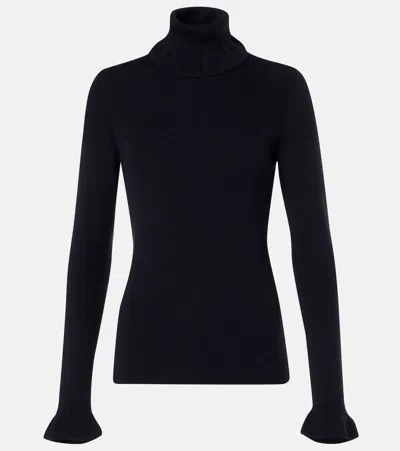 CHLOÉ CHLOE RIBBED-KNIT COTTON AND WOOL TURTLENECK SWEATER