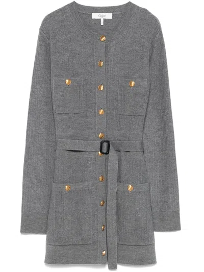 CHLOÉ LONG FITTED CARDIGAN