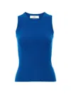 Chloé Crew-neck Tank Top In A Wool Knit In Blue