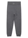 Chloé Ribbed-knit Trousers In Gray