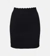 Chloé Ribbed-knit Wool And Cashmere Miniskirt In Black