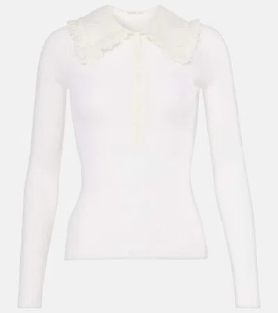 Chloé Ribbed-knit Wool Henley Shirt