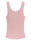 Chloé Logo Embroidered Tank Top In Pink