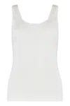 Chloé Ribbed Tank Top In White