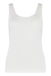 Chloé Ribbed Tank Top In White